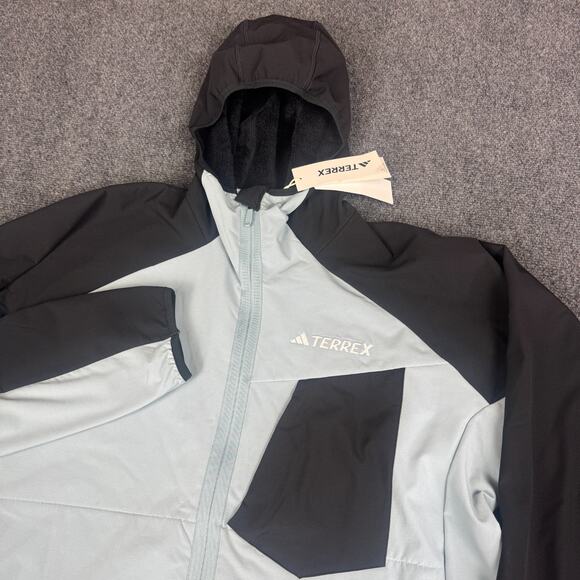 Adidas Terrex Xperior Hiking Softshell Fleece Hooded Jacket Men's Sz XL NWT $130 - Picture 3 of 8